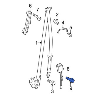 Porsche OE - Front Seat Belt Receptacle Bolt