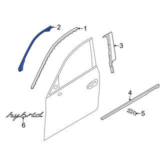 Porsche OE - Front Right Door Reveal Molding Seal