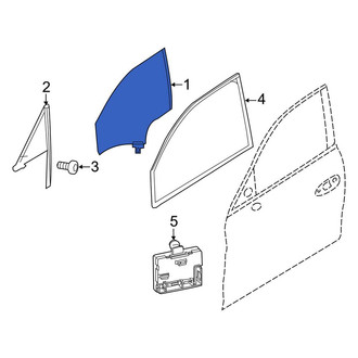Porsche OE - Front Left Door Glass