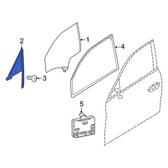 Porsche OE - Rear Right Vent Window Assembly