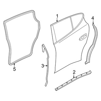 Porsche OE - Rear Door - Door & Components (FULL HYBRID EV-GAS (FHEV))