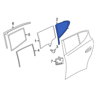 Porsche OE - Rear Right Vent Window Assembly