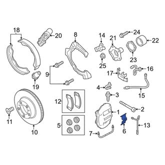 Porsche OE - Rear Disc Brake Anti-Rattle Clip