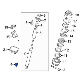 Porsche OE - Lower Suspension Shock Absorber Nut