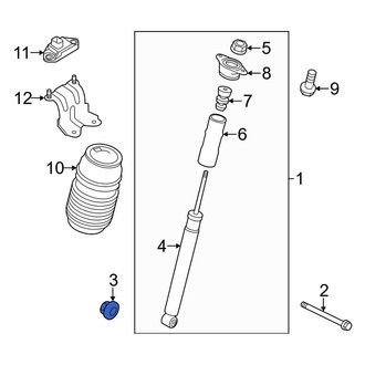 Porsche OE - Lower Suspension Shock Absorber Nut