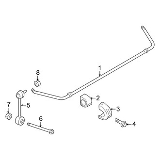 Porsche OE - Rear Suspension - Stabilizer Bar & Components (W/O Dynamic Chassis Control), (FULL HYBRID EV-GAS (FHEV))