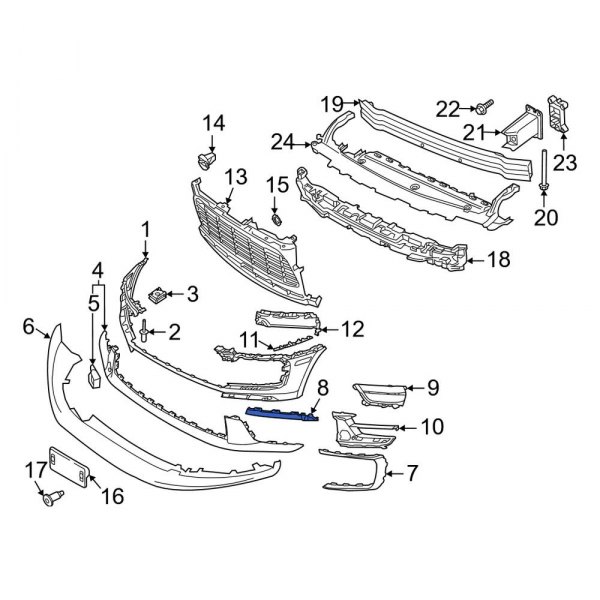 Bumper Cover Spacer Panel