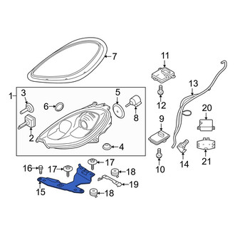 Porsche OE - Front Right Headlight Bracket