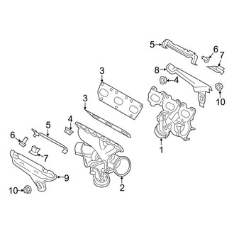 Porsche OE - Exhaust System - Exhaust Manifold (3.0L Gas)