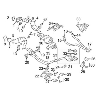 Porsche OE - Exhaust System - Exhaust Components