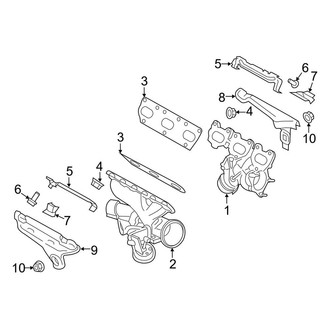 Porsche OE - Exhaust System - Exhaust Manifold (3.6L)
