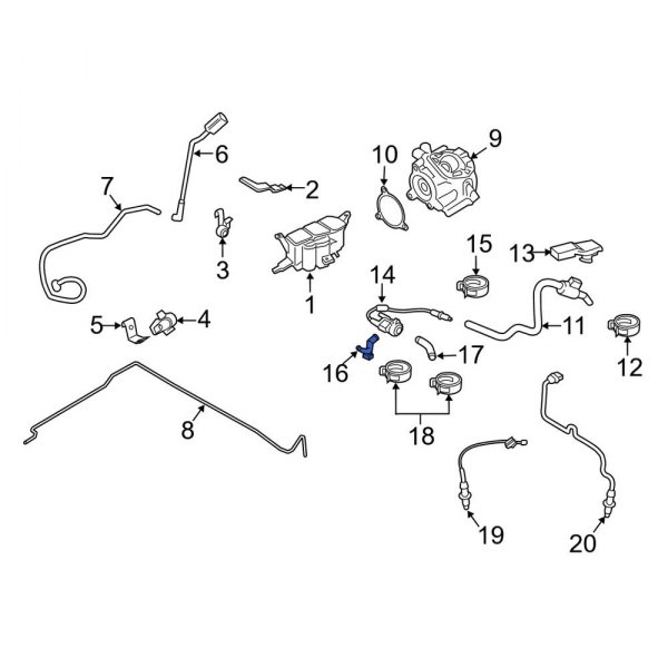 Evaporative Emissions System Line Bracket