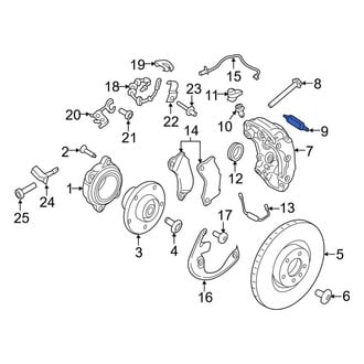 Porsche OE - Front Disc Brake Anti-Rattle Clip