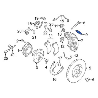 Porsche OE - Front Disc Brake Anti-Rattle Clip