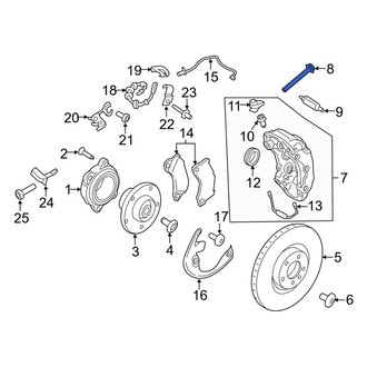 Porsche OE - Front Disc Brake Caliper Bolt