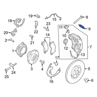 Porsche OE - Front Disc Brake Anti-Rattle Clip