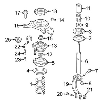 Porsche OE - Front Suspension - Struts & Components (W/O Auto Leveling System)