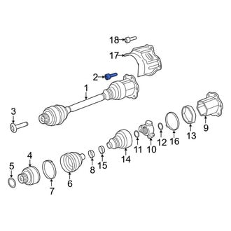 Porsche OE - CV Axle Retainer Plate Bolt