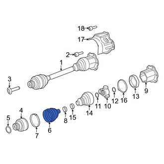 Porsche OE - Front Outer CV Joint Boot