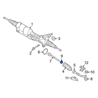 Porsche OE - Outer Steering Tie Rod Nut