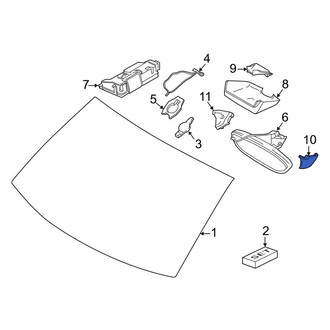 Porsche OE - Front Outer Interior Rear View Mirror Cover