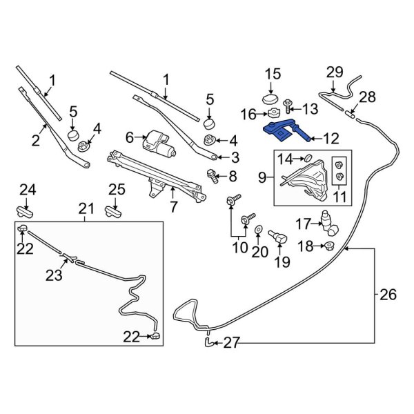 Washer Fluid Reservoir Filler Pipe