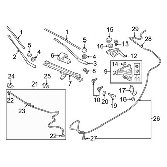 Porsche OE - Windshield - Wiper & Washer Components (Base / GTS / S / T)
