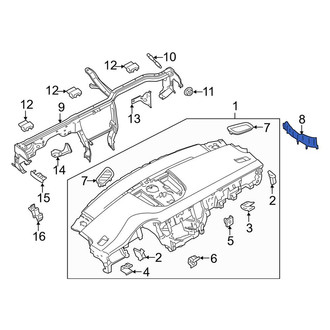 Porsche OE - Right Instrument Panel Side Cover