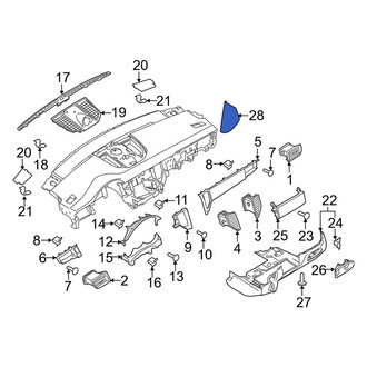 Porsche - Right Instrument Panel Side Cover