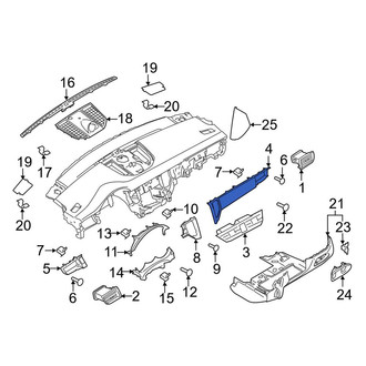Porsche OE - Front Right Instrument Panel Bezel