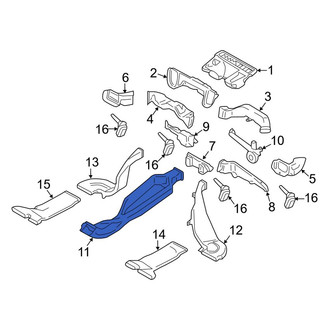 Porsche OE - Rear Center Instrument Panel Air Duct