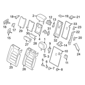 Porsche OE - Seats & Tracks - Rear Seat Components (Seat Back), (Gas)