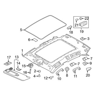 Porsche OE - Roof - Interior Trim (With Panoramic), (Gas)