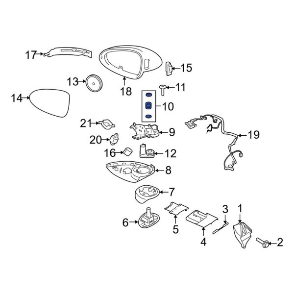 Door Mirror Housing Hardware Kit