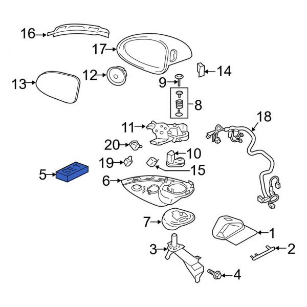 Door Mirror Hardware Kit