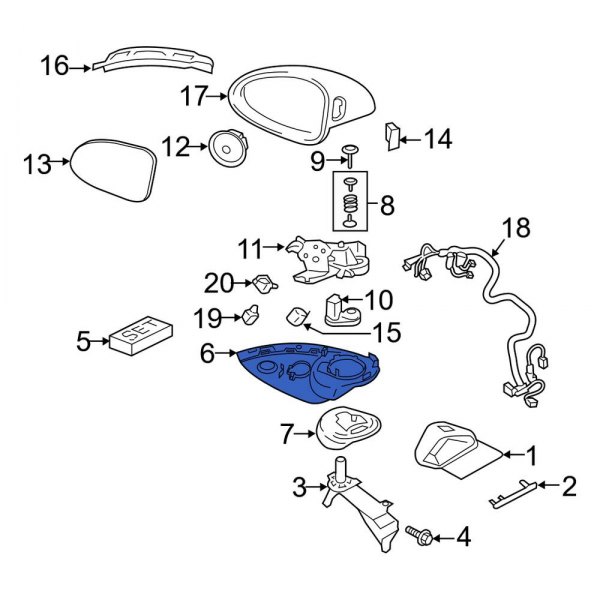 Door Mirror Housing