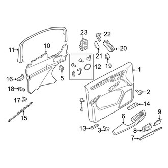 Porsche OE - Front Door - Interior Trim (Leather), (Gas)