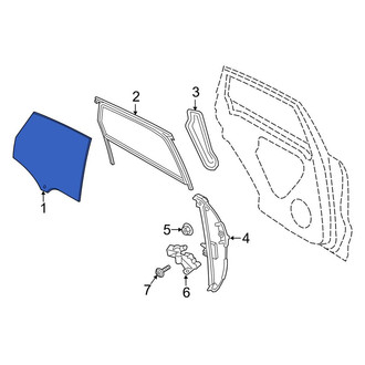 Porsche OE - Front Right Door Glass