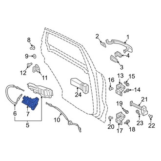 Porsche OE - Rear Right Door Latch Assembly