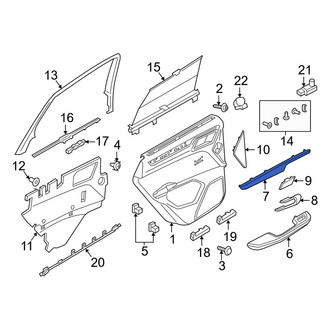 Porsche OE - Front Right Door Trim Molding