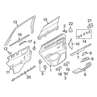 Porsche OE - Rear Door - Interior Trim (Leatherette), (Gas)