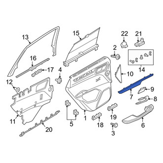 Porsche OE - Front Left Door Trim Molding