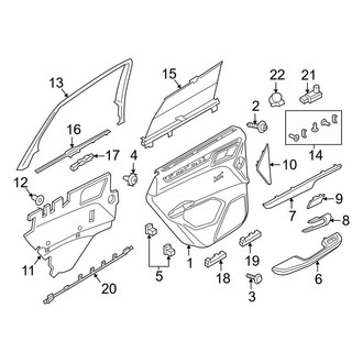 Porsche OE - Rear Door - Interior Trim (Leather), (Gas)