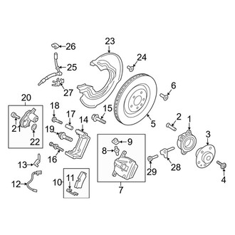 Porsche OE - Rear Suspension - Brake Components (W/O Ceramic Brakes), (S / Turbo)