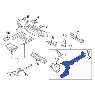 Porsche OE - Rear Left Frame Side Member Assembly