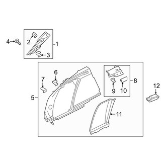 Porsche OE - Rear Body & Floor - Interior Trim (Left Side, Side Panels), (Gas)
