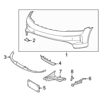 Porsche OE - Front Bumper & Grille - Bumper & Components (W/O Sport Design, Bumper Cover & Trim), (Base / 4S)