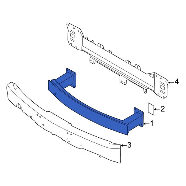 Porsche OE 9J1805241B - Front Bumper Impact Bar