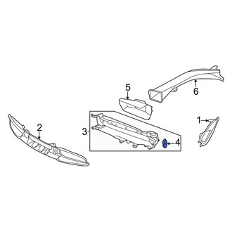 Porsche OE - Front Radiator Support Air Deflector Actuator