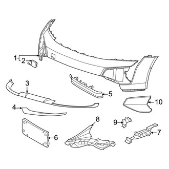 Porsche OE - Front Bumper & Grille - Bumper & Components (With Sport Design, Bumper Cover & Trim), (Turbo S)